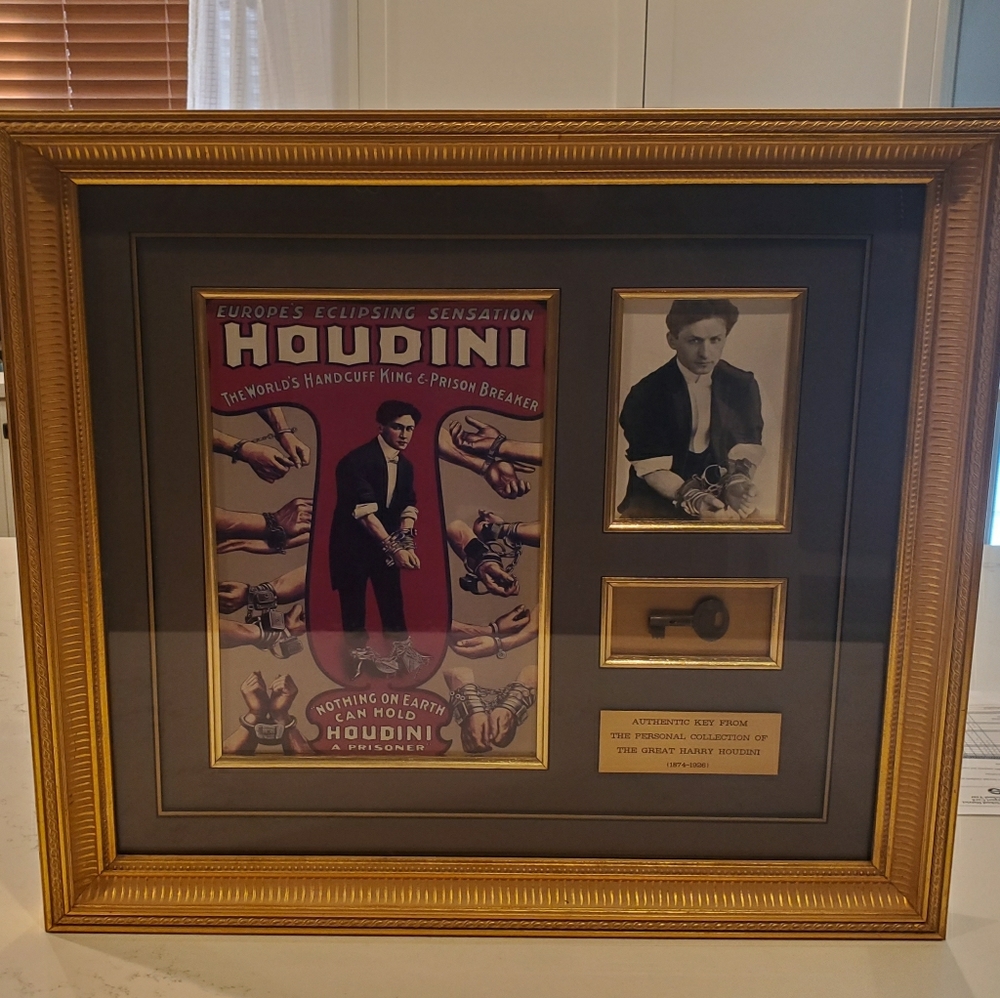 Authentic Harry Houdini Framed Original